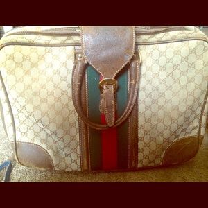 Vintage Gucci Luggage bag , G print Canvas